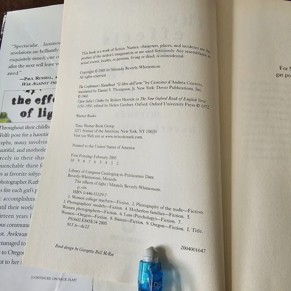 The Effects of Light By Miranda Beverly-Whittemore, Hardcover, Pre-owned - Picture 4 of 9